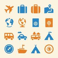 Travel Icons Set Clean and Modern Design vector