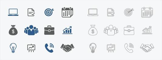Business Icons Collection Ideal for Growth and Strategy Visuals vector