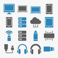 Technology Icons Set Clean and Modern Design vector