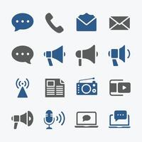 Communication Icons Simple and Elegant for Web and Apps vector