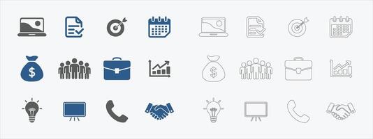 Business Icons Elegant and Versatile for Digital Platforms vector