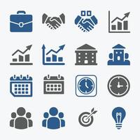 Business Icons Simple and Elegant for Web and Apps vector