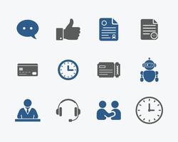 Customer Support and Service Icons Simple vector