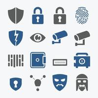 Security Icons Set Clean and Modern Design vector