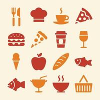 Food and Drink Icons Simple and Elegant for Web and Apps vector