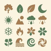 Nature Icons Collection Perfect for Infographics vector