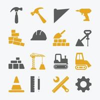 Construction Icons Simple and Elegant for Web and Apps vector
