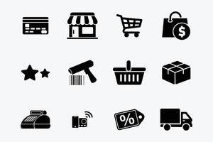 E-commerce and Business Icons Minimal and Versatile Style vector