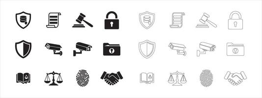 Security Icons Collection Perfect for Secure Data and Networks vector