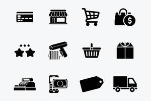 E-commerce and Business Icons Set Clean and Modern Design vector