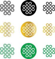 celtic knot simple interlocking symbols vector