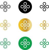 celtic knot simple interlocking symbolss vector