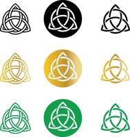 celtic knot triangular symbols vector