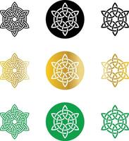 celtic knot interlocking symbols vector