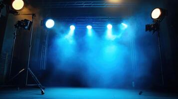 bright studio lights illuminate the scene creating an electrifying atmosphere photo