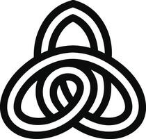 thin line triskelion symbol icon art. vector