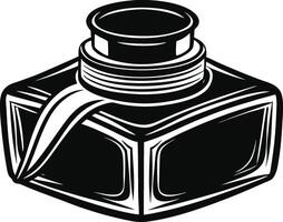ink bottle design art. vector