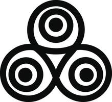 thin line triskelion symbol icon. vector