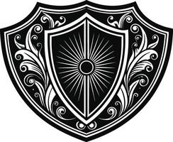 shield with a shield . vector