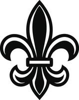 thin line fleur delis icon vector