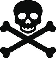 skull and crossbones icon art design vector