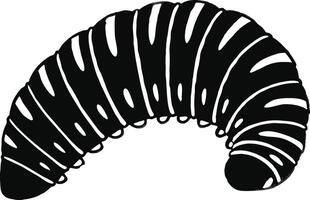 tiny caterpillar icon on white background. vector