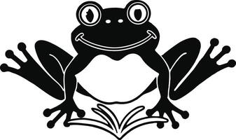 happy jumping frog icon on white background . vector
