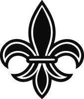 thin line fleur de lis icon art. vector