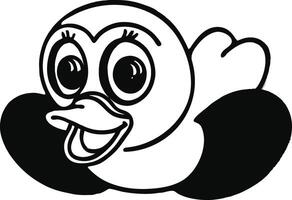 silly duckling icon on white background. vector