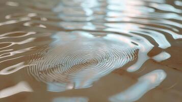 Close-up of ripples in water, creating a serene and reflective atmosphere. photo