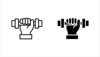 gym icons set, on white background. vector
