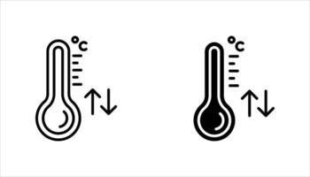 Thermometer icon set. vector