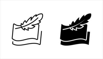 fabric with feather filler icon set. illustration on white background vector