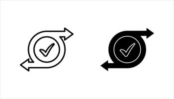 Checking process linear icon set. vector