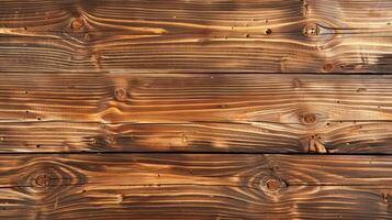 A close-up view of textured, dark-stained wooden planks with visible grain patterns. photo