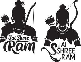 two different logos for jai shee ram vector
