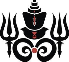 the hindu god shiva is shown in a black and red design vector