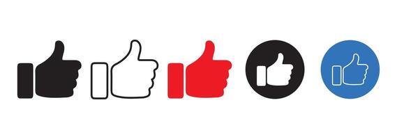 Set of social media icon. Like reaction icon. Illustration EPS 10 vector