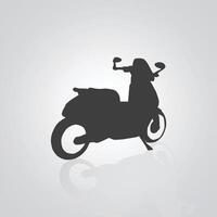 Vespa black and white editable vector