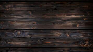 Dark wooden planks arranged in a seamless pattern, ideal for backgrounds or textures. photo