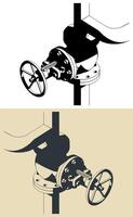 Steam valve illustrations vector