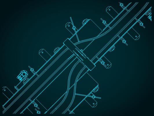 Conveyor production line close-up drawings