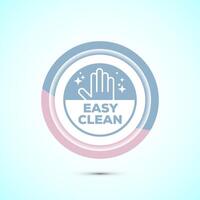 Easy cleaning icon design illustration. Clean surface icon sign symbol, Pastel color button design vector