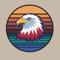 The American eagle in a vintage setting illustration vector