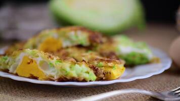 Cabbage Omelette with Egg for Breakfast video