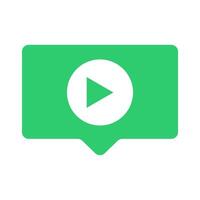 A green player icon on a white background vector