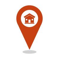 Home location icon vector