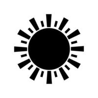 Sun icon on background vector