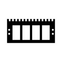 A black and white image of a film strip vector