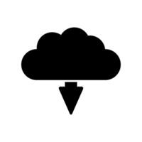 Icon with arrow pointing down on a white background vector